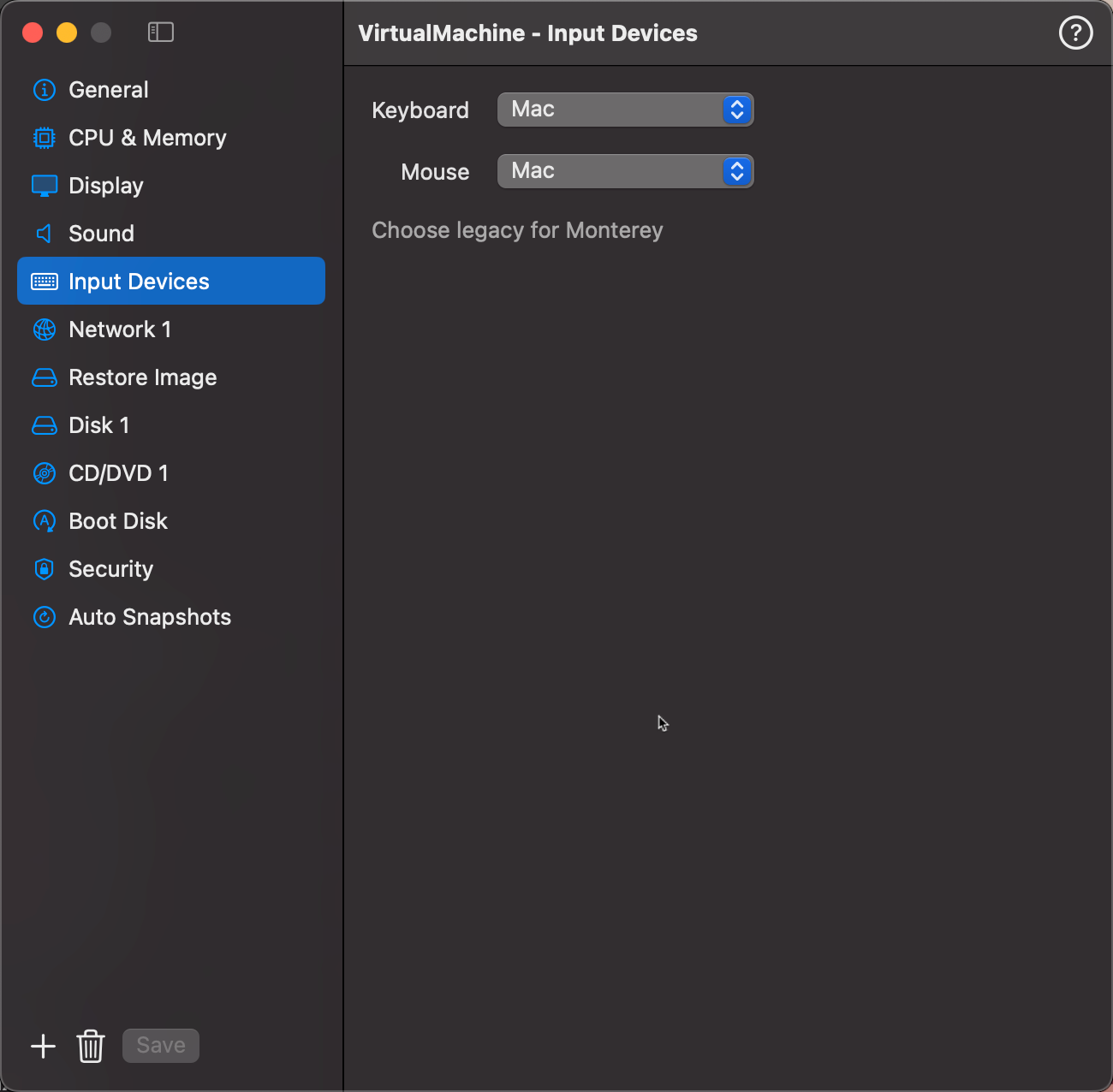 Input Devices Section