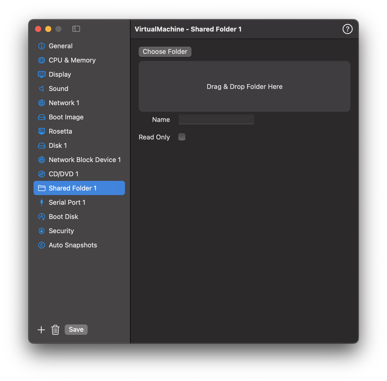 Shared Folder Section