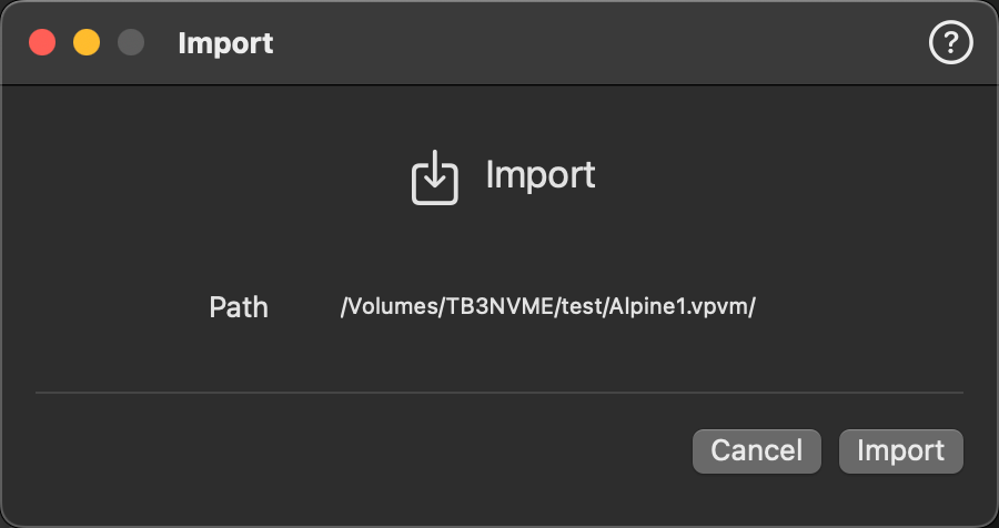Import Virtual Machine