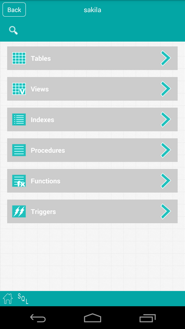 MySql Android Screenshot 1