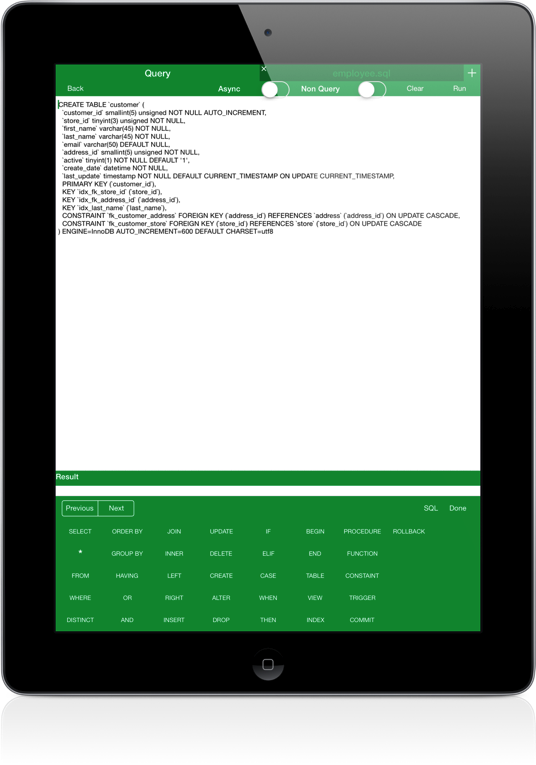 MySql iPad Screenshot 5