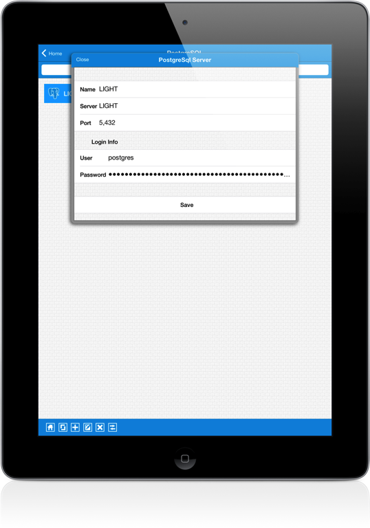 PostgreSql iPad Screenshot 1
