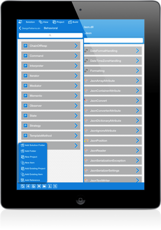 VisualStudio iPad Screenshot 2