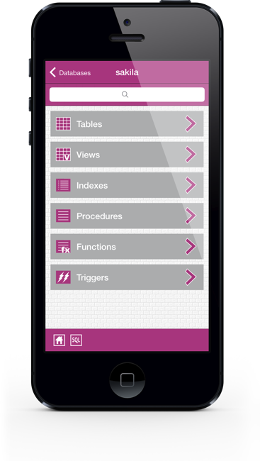 MySql iPhone Screenshot 2