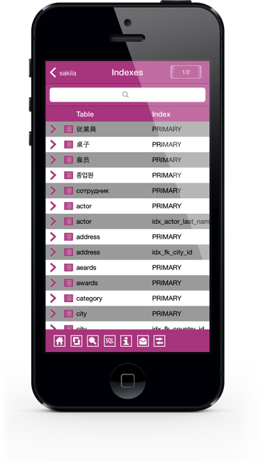 MySql iPhone Screenshot 8