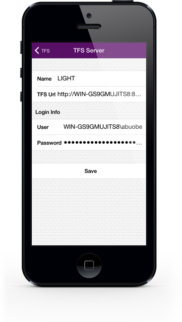 TFS iPhone Screenshot 1